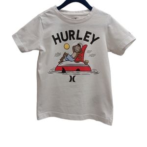 Hurley Kids White Printed T-Shirt Size 6M (5-6yrs)